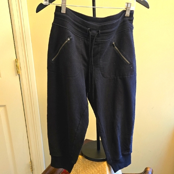 Athleta Black With Blue Stripes Down Side Of The Pants - Picture 1 of 6